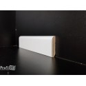 Battiscopa bianco 4 cm impiallacciato ver legno bordo tondo spessore mm 10