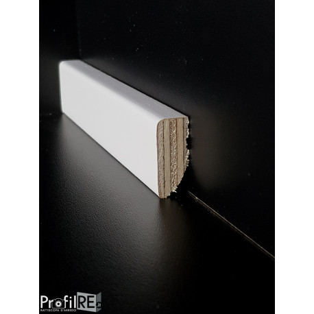 battiscopa 3 centimetri bianco impiallacciato basso quadro spessore mm 13 