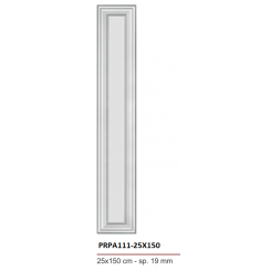 Cornici pre tagliate boiserie bianco tinteggiabile in duro polimero cm 25 x 150