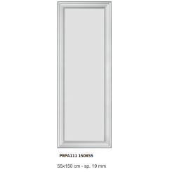 Pannello boiserie bianco tinteggiabile in duro polimero e cartongesso cm 150 x 55