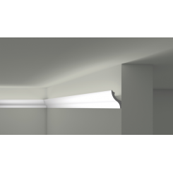 Profilo cornice porta led per soffitto di polimero mm 52 altezza cm 8