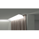 Profilo cornice angolare veletta utilizzabile anche come porta led per soffitto cm 12 per cm 9