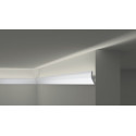 Profilo cornice porta led, contenimento o battiscopa di poliuretano mm 55 x mm 18