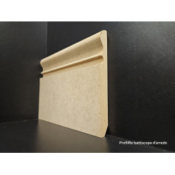 Battiscopa in mdf molto alto di 15 cm sagomato barocco gran ducale spessore mm 16, (1)